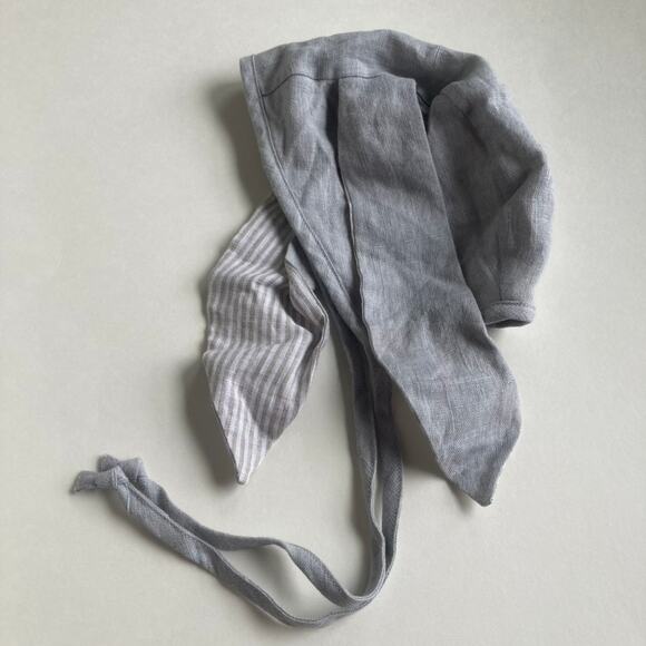 Briar Baby Bunny Bonnet - Pale Grey, Tan Stripes - 18-24M - Picture 6 of 6